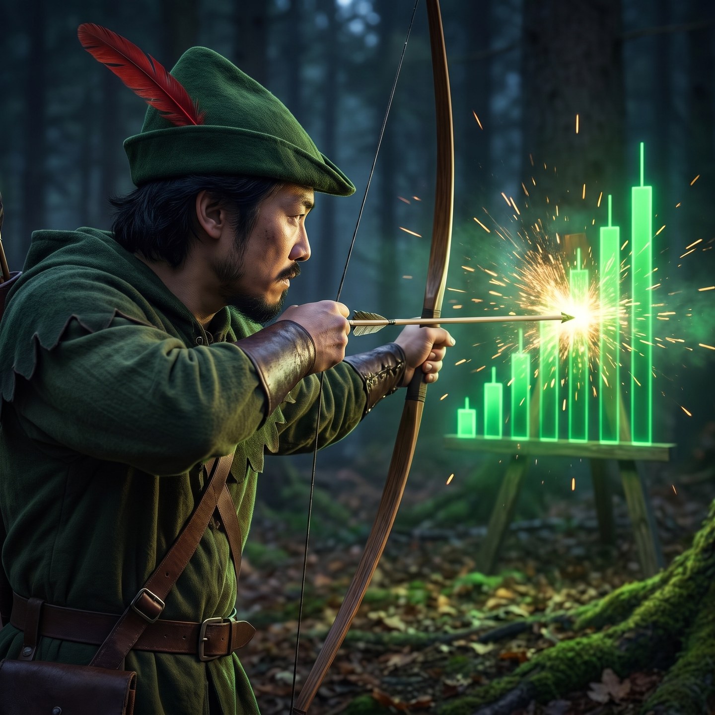 Luóbīnhood hitting the green candlestick bullseye